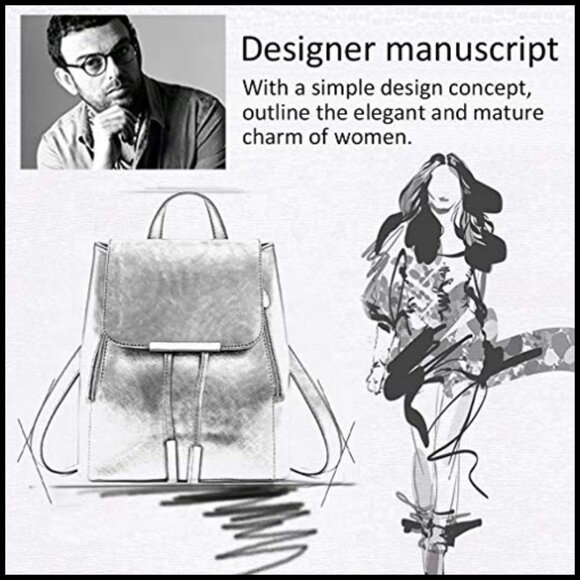 PU Leather Fashion Backpack Daypack Adjustable Straps Chic Travel Rucksack main image 4